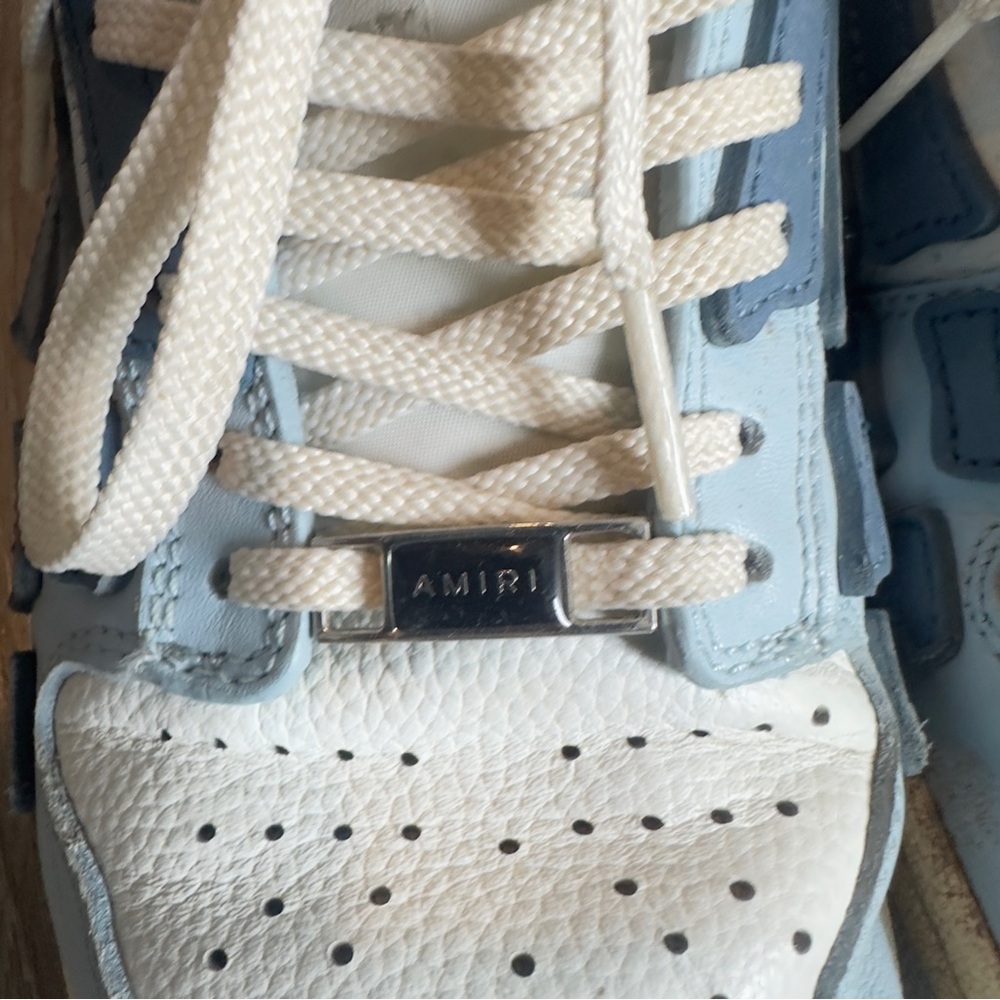 AMIRI Light Blue and White Sneakers - Picture 3 of 4